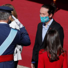 Imagen del desplante de Iglesias al Rey en la fiesta del Pilar. JUAN CARLOS HIDALGO