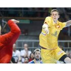 El extremo del Reale Ademar, Víctor Alonso, consiguió marcar el pasado sábado en su debut con la Selección Española de Balonmano que dirige Manolo Cadenas