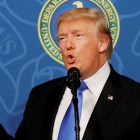 El presidente de los EEUU, Donald Trumps, durante un acto en Washington