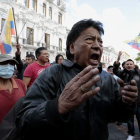 Imagen de una protesta contra el presidente de Ecuador. SANTIAGO FERNÁNDEZ