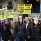 Protesta de afectados por cláusulas suelo en Zaragoza.