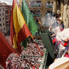 Imagen de archivo de el "Chupinazo", con el que dan comienzo las fiestas de San Fermín.