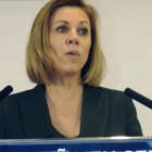 Cospedal, durante su intervención de ayer en Segovia. Pablo Martín