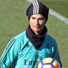El delantero del Real Madrid durante uno de sus últimos entrenamientos con el Madrid. J.J. GUILLÉN