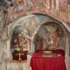 Detalle de los frescos del altar de la iglesia rupestre de San Anastasio