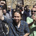 Iglesias participó ayer en la manifestación de Puertollano. M. C. M.