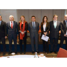 Foto de familia de los participantes, ayer, en el Foro sobre Internacionalización.