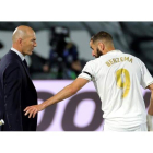 Zidane confía en los goles y el buen momento de Benzema para enfrentarse el Mallorca. JUANJO MARTÍN