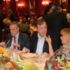 Julio Cayón, Emilio Gutiérrez, Antonio Silván e Isabel Carrasco, durante la comida de Navidad del PP