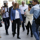 La presidenta de Andalucía atiende hoy a los medios de comunicación antes de presentar el documento "Propuestas para el debate en el 30 Congreso Federal", que recoge su proyecto político.