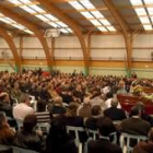 Funeral por las víctimas oficiado ayer en un pabellón de Alcalá