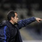 Álvaro Cervera durante un partido de la Cultural contra el Guijuelo.