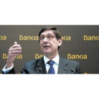 José Ignacio Goirigolzarri, presidente de Bankia, en una presentación de resultados.