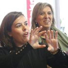 Soraya Sáenz de Santamaría, durante su visita ayer a Valladolid