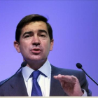 El consejero delegado del BBVA, Carlos Torres, durante una presentación de resultados.