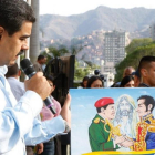 Maduro participa en un acto conmemorativo por los fallecidos durante las protestas del 11 de abril del 2002 en Caracas, este lunes.