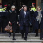 Irene Rigau, Artur Mas y Joana Ortega salen del TSJC el pasado 10 de febrero.