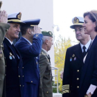 La nueva ministra de Defensa, Dolores de Cospedal, en su reunión con el mando de operaciones.