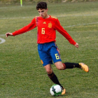 Morante sumó su cuarta internacionalidad con la selección española sub-18. ANA BELÉN RUIZ JEREZ