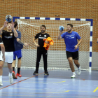 Juanín García, durante un entrenamiento con el filial. JESÚS F. S.