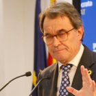 Artur Mas durante su comparecencia de ayer.