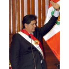 Alan García, durante su toma de posesión en Lima