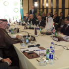 Vista de la reunión de emergencia de ministros de la Liga Árabe en El Cairo.