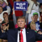 Donald Trump durante su acto en El Paso para defender la construcción del muro.