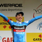 El ciclista irlandés Daniel Martin, en el podio tras imponerse vencedor de la 93 edición de la Volta a Cataluña.