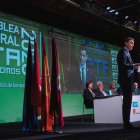 El presidente del Gobierno, Pedro Sánchez, en una conferencia de ATA el 9 de marzo de 2020. EMILIO NARANJO