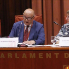 El exjefe de la unidad de Asuntos Internos de la Policía Nacional, Marcelino Martín Blas, durante su comparecencia en la comisión sobre la operación Cataluña en el Parlament.
