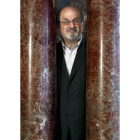 El escritor angloindio Salman Rushdie, ayer en Barcelona
