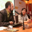 Manuel Román y Belén Fernández, ayer en la Ciuden.