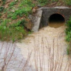 Las aguas del aliviadero van a parar al canal del Carbosillo