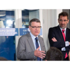 El presidente de REE, Jordi Sevilla, con el consejero delegado de la empresa, Juan Lasala. DL