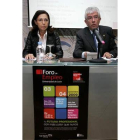 Ángeles Marín y José Ángel Hermida en la presentación.