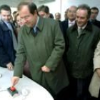 Juan Vicente Herrera, en el centro, inauguró ayer en Ávila el Centro de Tratamiento de Residuos