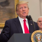 El presidente estadounidense, Donald Trump, dará hoy cuentas de su gestión en el Congreso. KLEPONIS