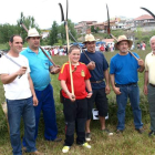 Participantes en el concurso de siega a guadaña.
