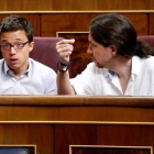 Iglesias y Errejón en el Congreso.