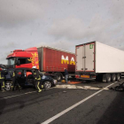 Estado en el que quedaron los vehículos implicados en el accidente.