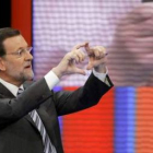 Mariano Rajoy responde a una de las cuestiones por las que fue interpelado en la jornada de ayer