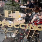 Imagen de la terraza de una cafetería, uno de los negocios más afectados. MARISCAL