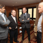 Emilio Orejas, José Manuel Otero, López Cerrón y Serafín Vázquez, ayer en el Ayuntamiento.