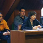 Ángel Manuel R.M., Jorge B.C. y Erika A.M. durante el juicio.