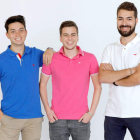 A la izquierda, García Naveira, junto a sus compañeros, con los que desarrolla la aplicación Ingame.