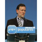 Rajoy, en un momento de su comparecencia.