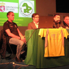 José Manuel García, Emilio Orejas, Óscar Iglesias y Carlos Alonso en el acto de la inauguración.