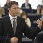Matteo Renzi, en el Parlamento Europeo.
