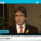 Carles Puigdemont entrevistado en Els matins de TV3.